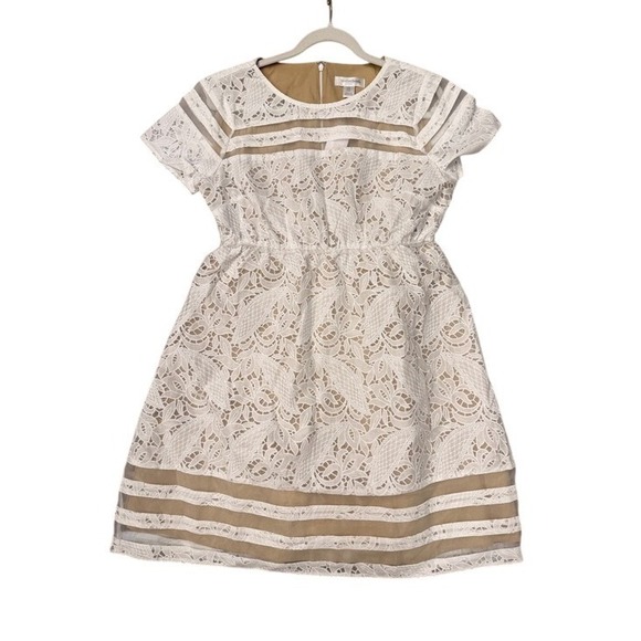 Motherhood Maternity Dresses & Skirts - Motherhood Maternity Lace Overlay Dress Women's Medium Feminine Sheer Easter